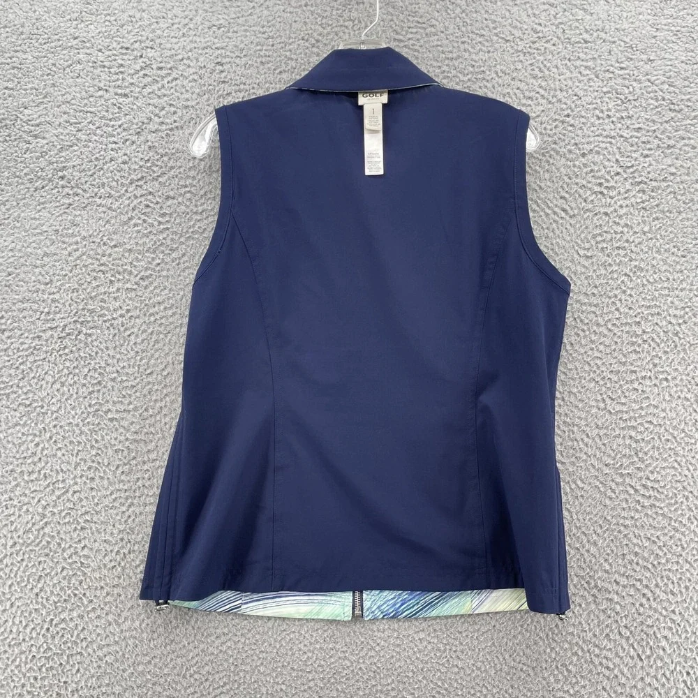 Chicos Golf Zenergy Vest Womens 1 Reversible Athleisure Country Club Performance